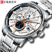 Mens Watches CURREN New Fashion Stainless Steel Top Brand Luxurye