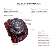 Sport Quartz Watches For Men Luxury Wristwatch Cowhide Watchband