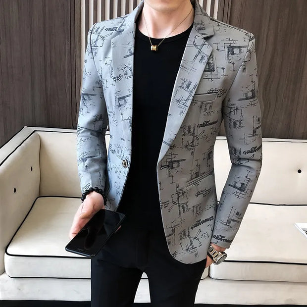 Men Blazer Spring Fashion High-quality Men Korean Version