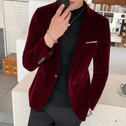 Velvet Blazers for Men Fashion Casual Suits