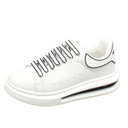 Branded air-cushion white shoes for men and women