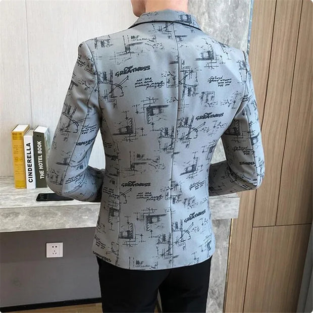 Men Blazer Spring Fashion High-quality Men Korean Version