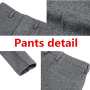 Winter Woolen Office Suit Pants Men Slim British Style