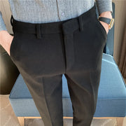 Winter Woolen Office Suit Pants Men Slim British Style