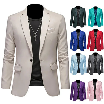 Fashion Solid Color High-end Brand Casual Business Blazer