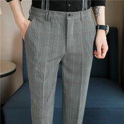 Winter Woolen Office Suit Pants Men Slim British Style