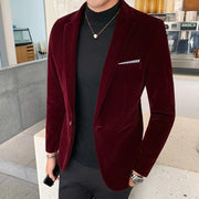 Velvet Blazers for Men Fashion Casual Suits