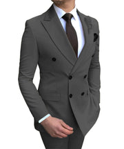 Wedding Suits Men Business Fashion 2 Piece Set Slim Jacket