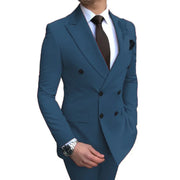 Wedding Suits Men Business Fashion 2 Piece Set Slim Jacket